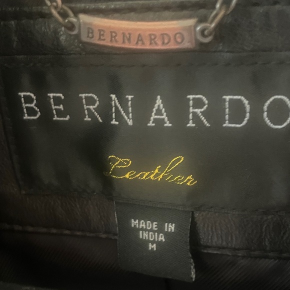 Bernardo Black Leather Jacket - Picture 2 of 14